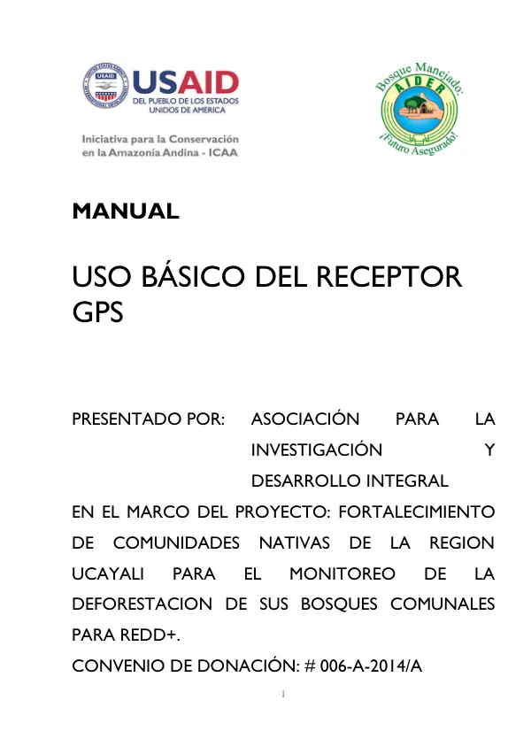 USO BÁSICO DEL RECEPTOR GPS