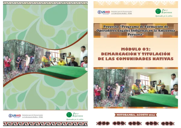 MÓDULO 02: DEMARCACIÓN Y TITULACIÓN DE LAS COMUNIDADES NATIVAS