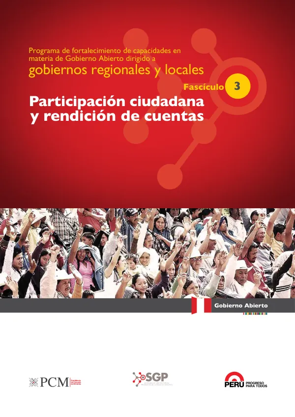 Programa de fortalecimiento de capacidades en materia de Gobierno Abierto dirigido a gobiernos regionales y locales