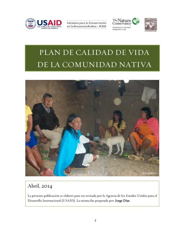 Plan de Calidad de Vida de la Comunidad Nativa Chirikyacu