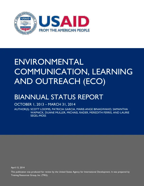 Environmental Communication, Learning, and Outreach (ECO) Semi-Annual Report