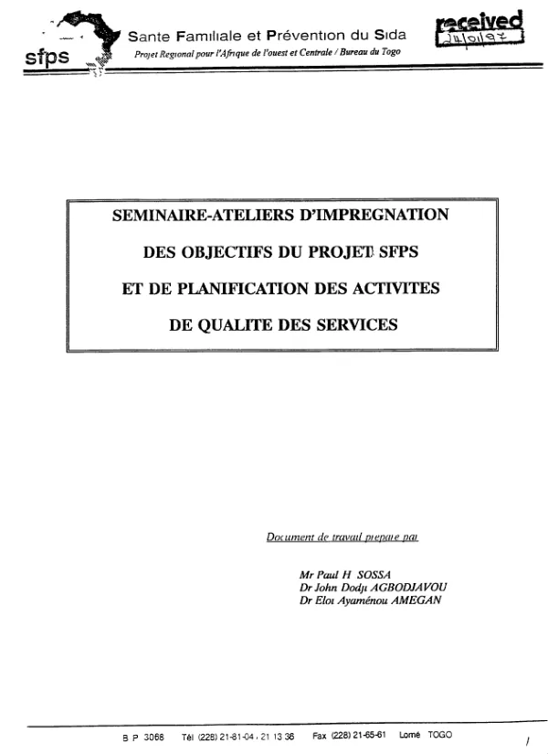 Sante Familiale et Prévention du Sida