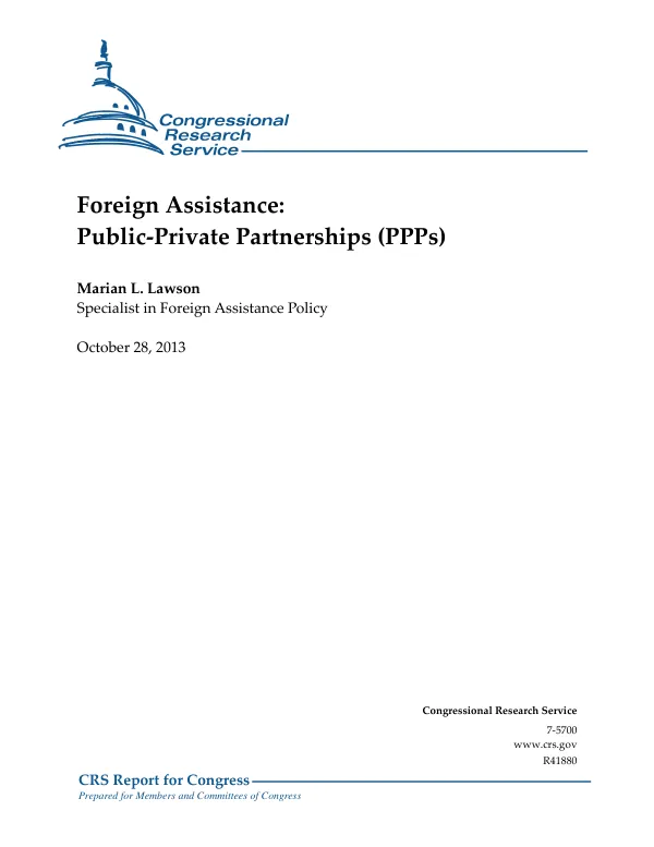 Foreign Assistance: Public-Private Partnerships (PPPs)