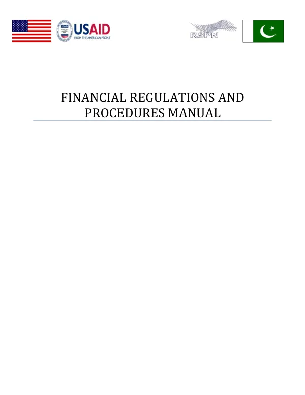 FINANCIAL REGULATIONS AND PROCEDURES MANUAL