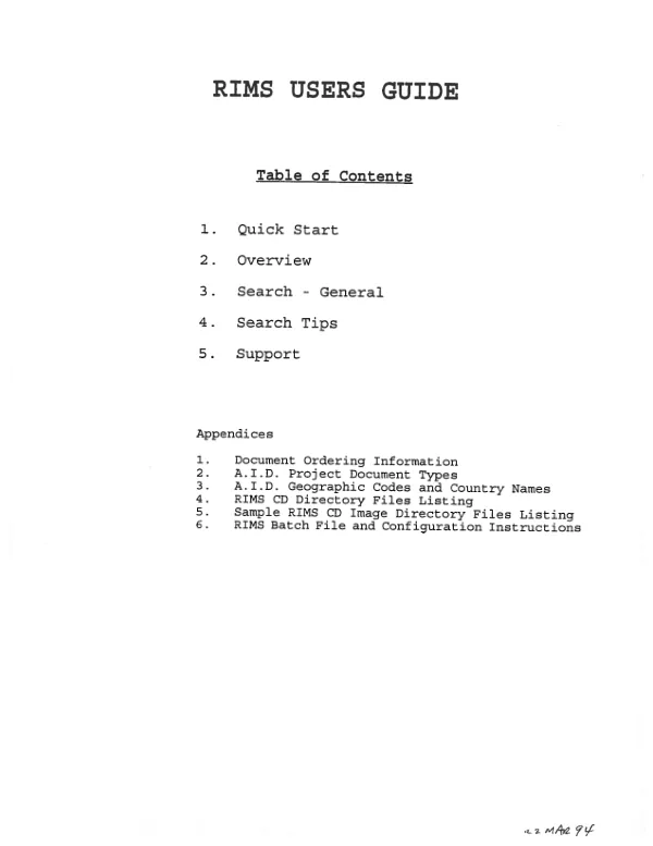 RIMS Users Guide