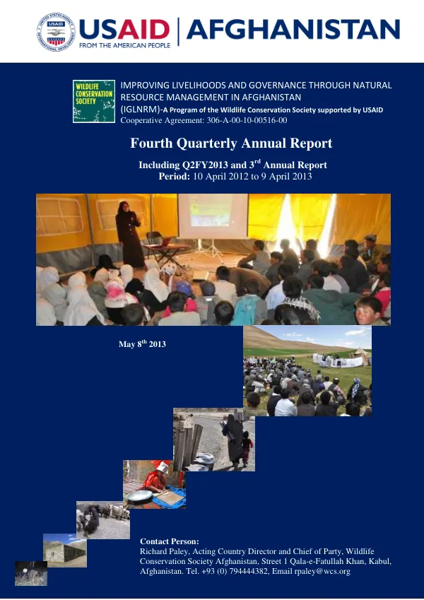 Improving Livelihoods and Governance through Natural Resource Management in Afghanistan