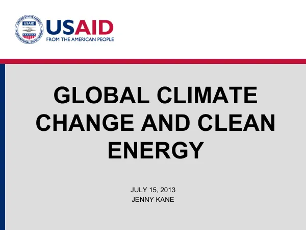 Global Climate Change and Clean Energy