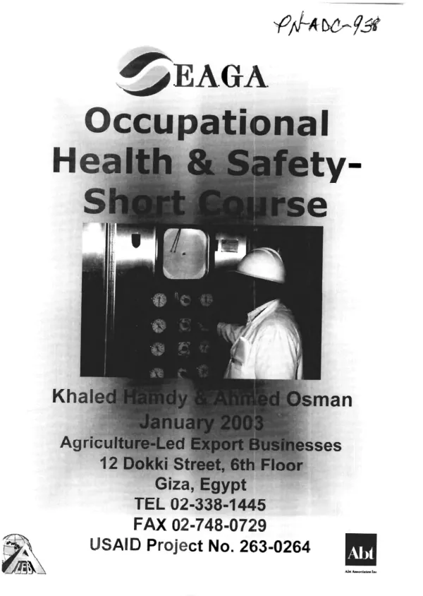 Introduction to Occupational Health and Safety
