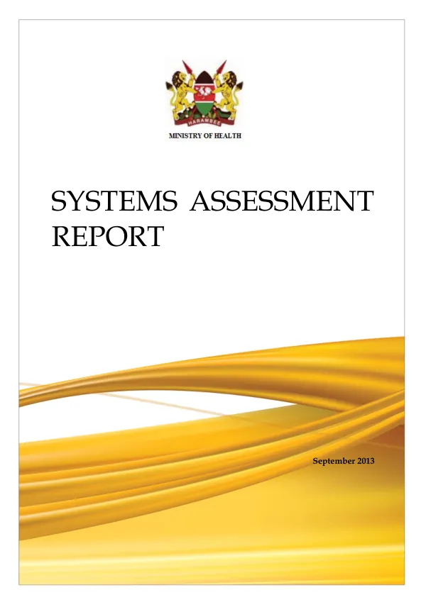 Systems Assessment Report
