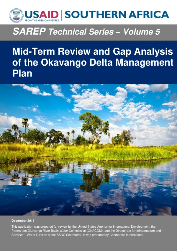Mid-Term Review and Gap Analysis of the Okavango Delta Management Plan