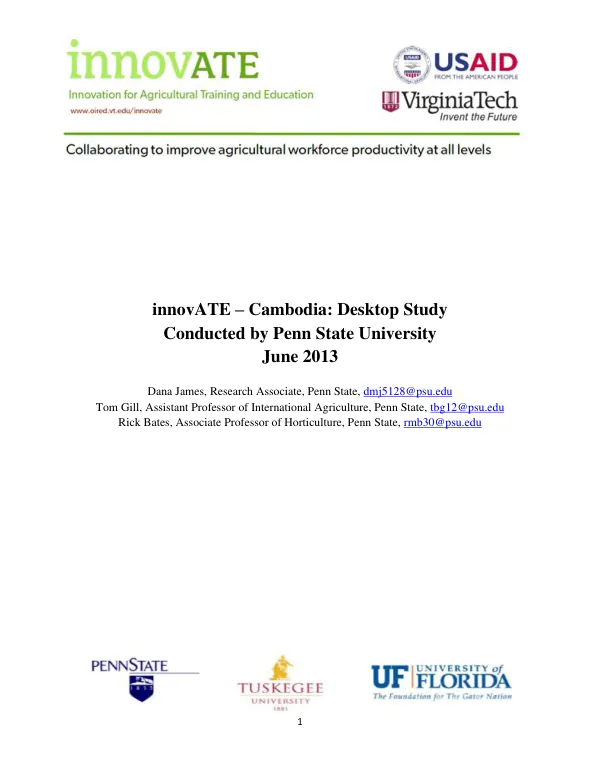innovATE – Cambodia: Desktop Study