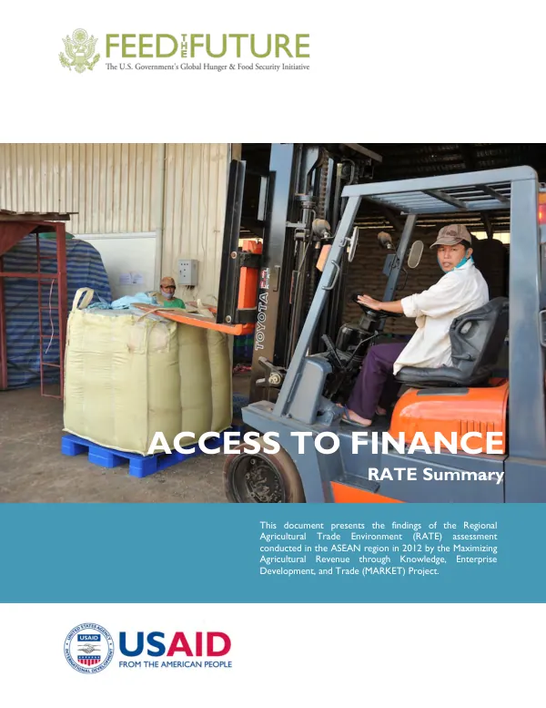 Regional Agricultural Trade Environment (RATE) Assessment: Access to Finance