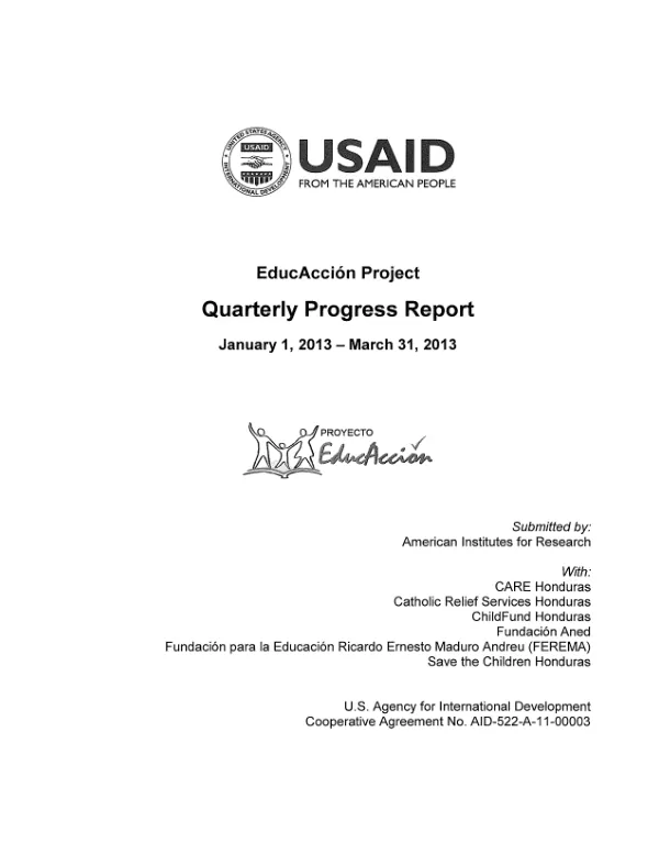 Quarterly Progress Report