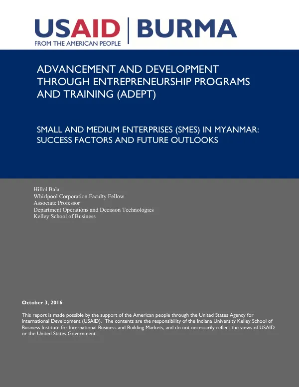 USAID ADEPT Partnership Quarterly Report October 2013 – December 2013
