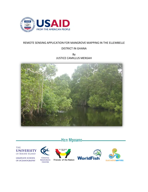 Remote Sensing Application for Mangrove Mapping in the Ellembelle District in Ghana