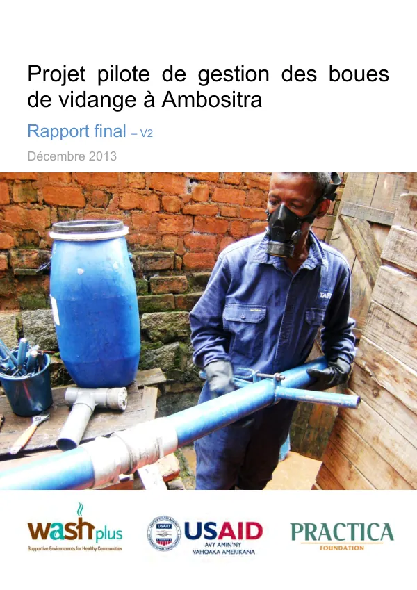 Projet pilote de gestion des boues de vidange à Ambositra Rapport final – V2