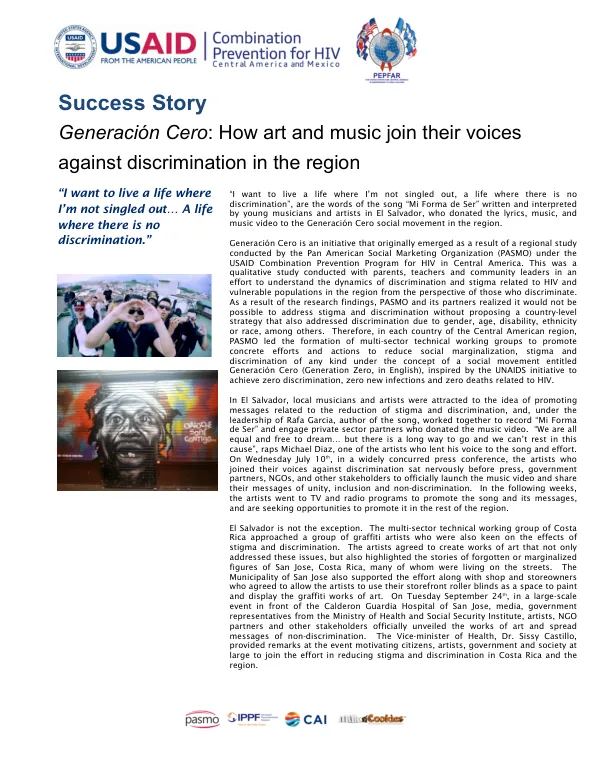 Generación Cero: How art and music join their voices against discrimination in the region