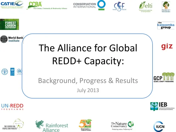 The Alliance for Global REDD+ Capacity: A new global collaboration to expand and enhance capacity building efforts