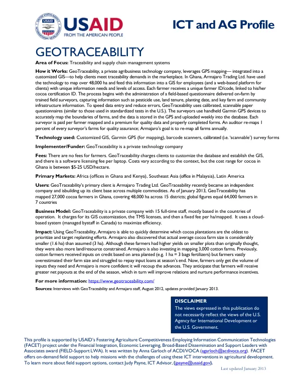 GeoTraceability