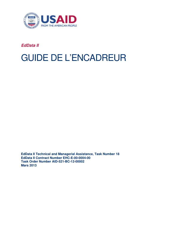 Guide de l'Encadreur