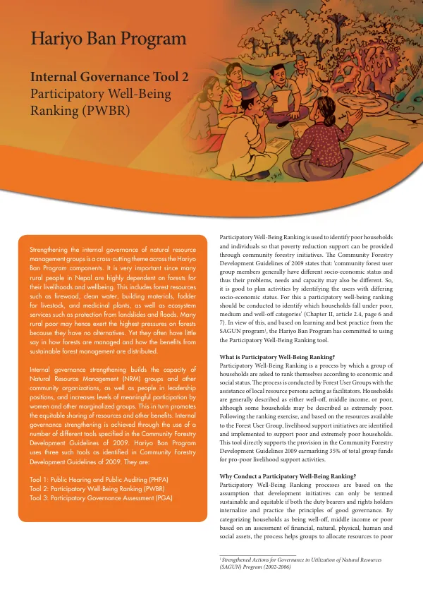 Participatory Well-Being Ranking: A Tool for Poverty Reduction in Nepal