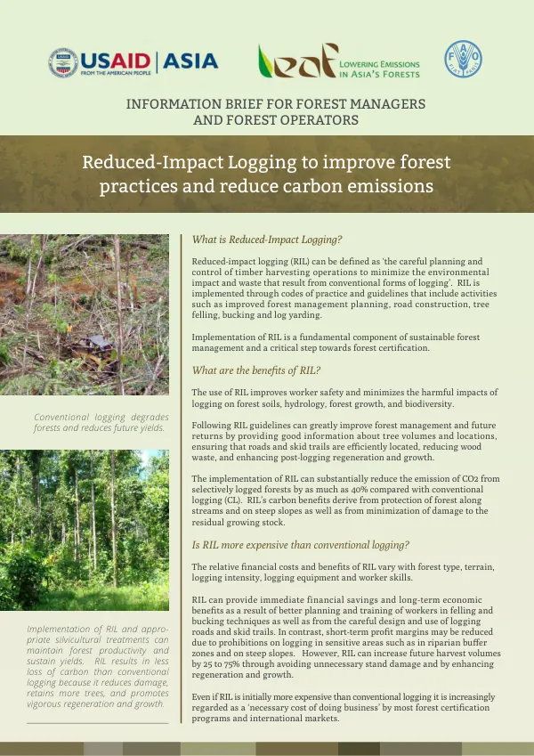 Reduced-Impact Logging to improve forest practices and reduce carbon emissions