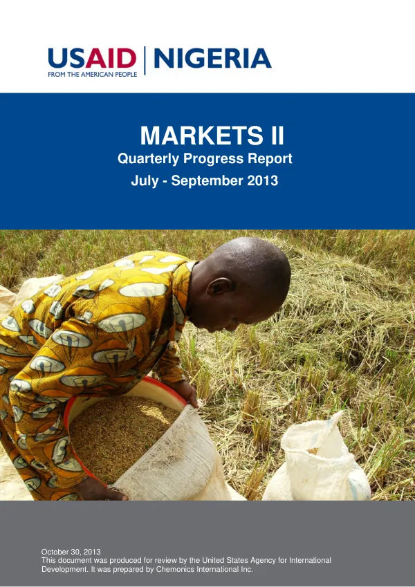 Maximizing Agricultural Revenue and Key Enterprises in Targeted States (MARKETS) II