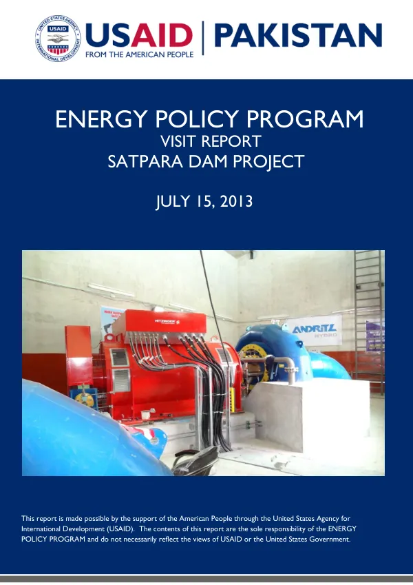 Satpara Dam Field Visit Report