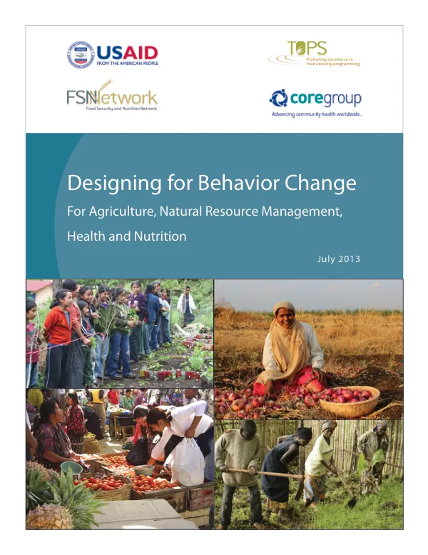 Designing for Behavior Change: For Agriculture, Natural Resource Management, Health and Nutrition