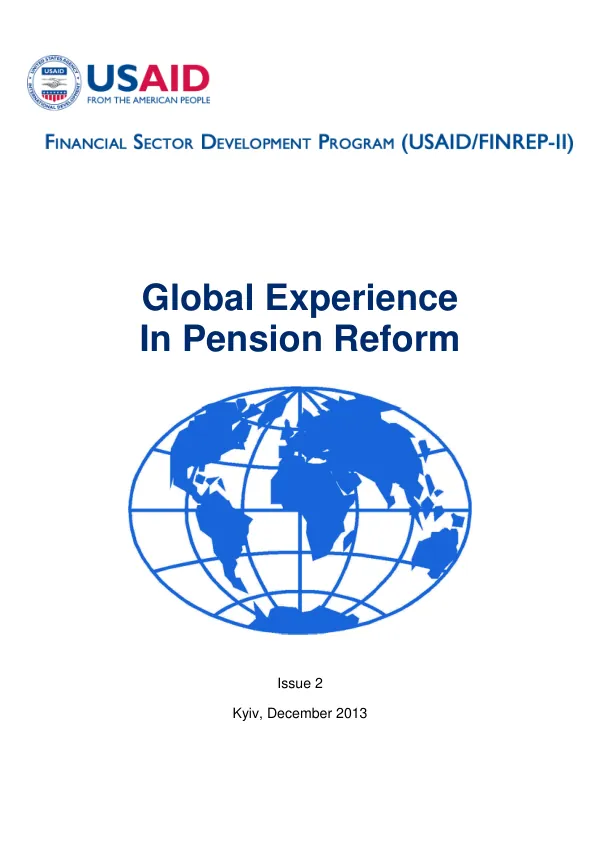 Global Experience In Pension Reform Issue 2