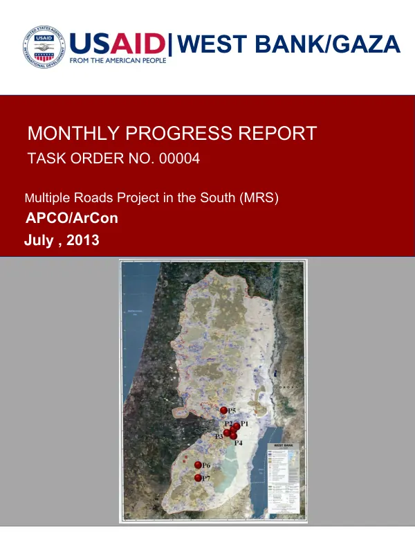 Monthly Progress Report No. 3: Multiple Roads Project in the South (MRS)