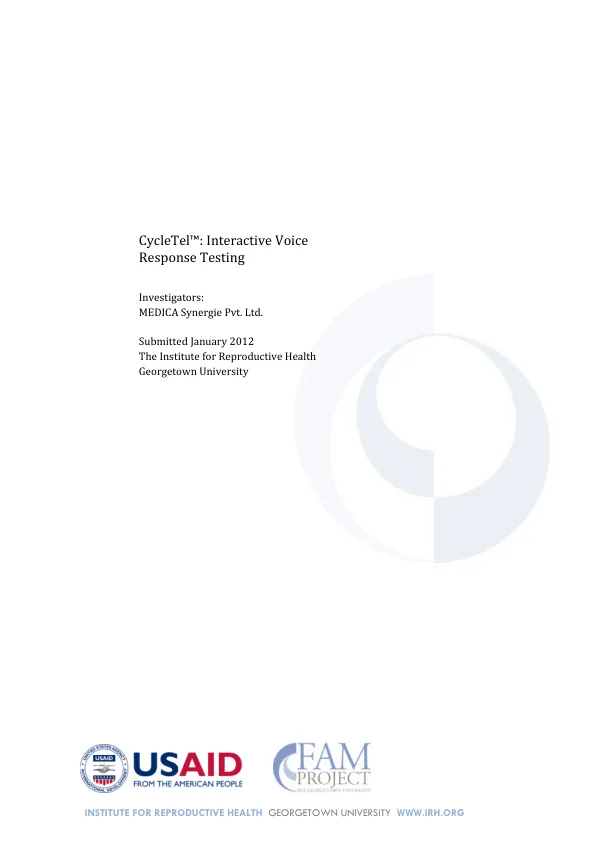 CycleTel™: Interactive Voice Response Testing