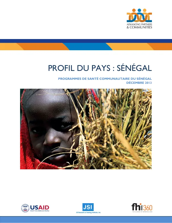 Profil du Pays : Sénégal