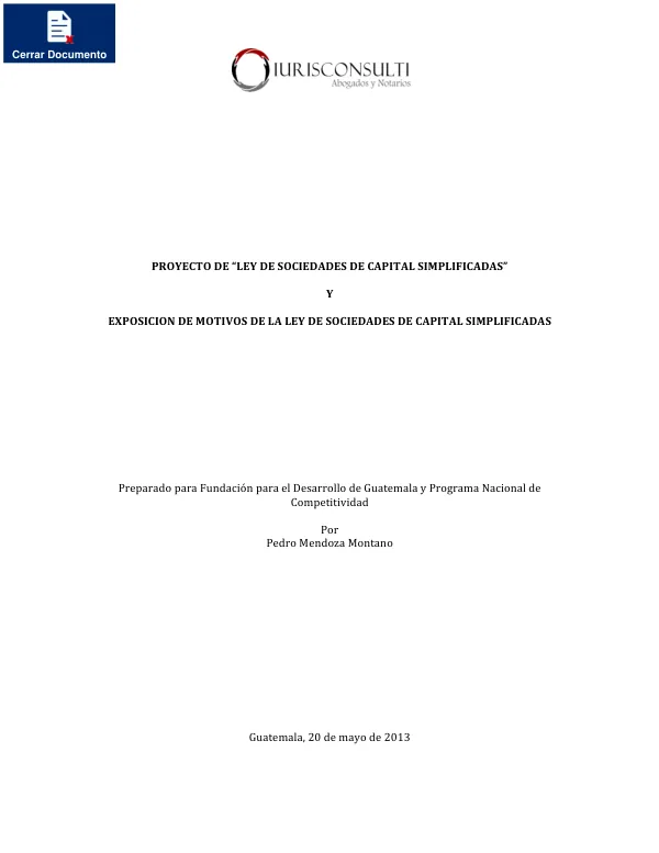 LEY DE SOCIEDADES DE CAPITAL SIMPLIFICADAS