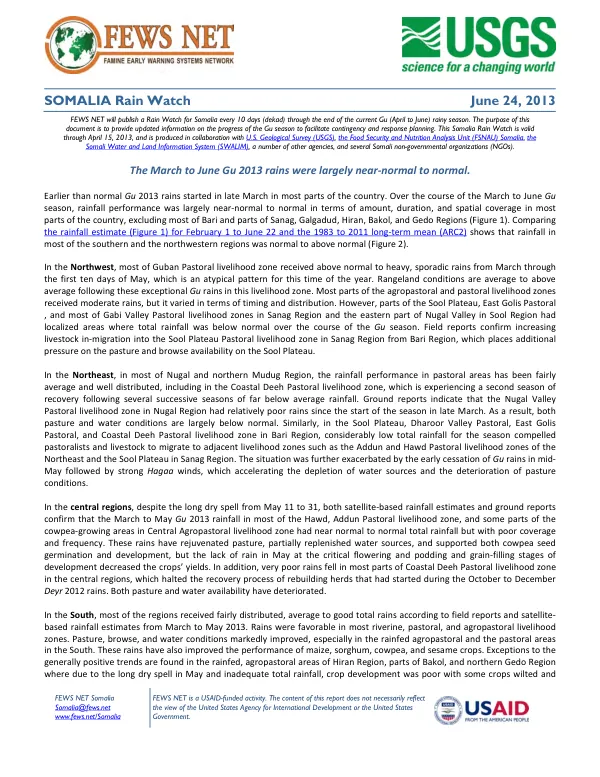 SOMALIA Rain Watch