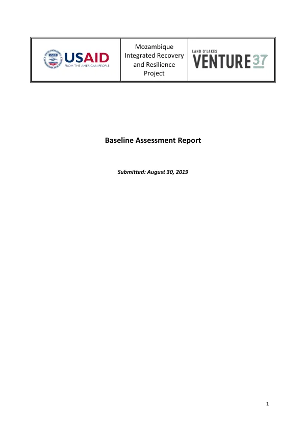 Baseline assessment report [Mozambique MIRAR]