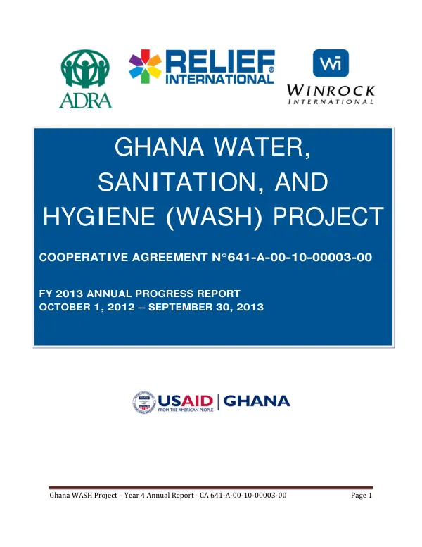Ghana WASH Project – Year 4 Annual Report