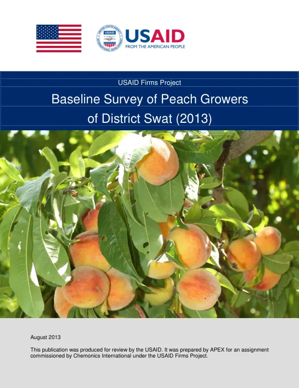 Baseline Survey of Peach Growers of District Swat (2013)
