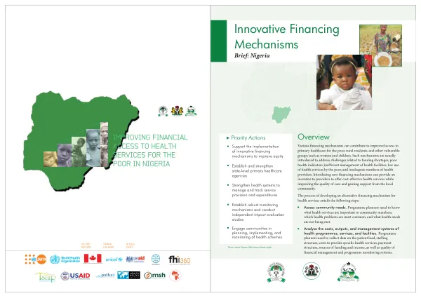 Innovative Financing Mechanisms for Improved Access to Primary Healthcare in Nigeria