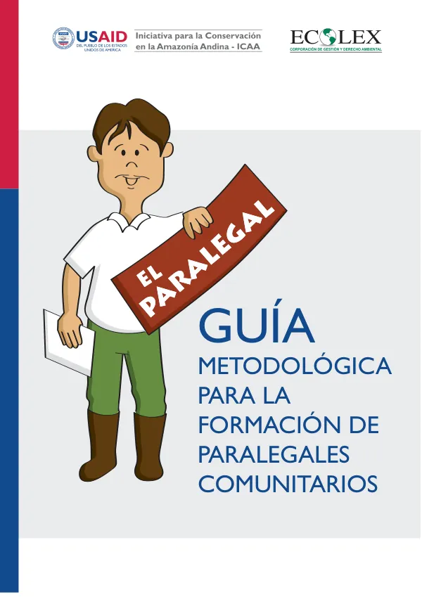 Guía metodológica para la formación de paralegales comunitarios