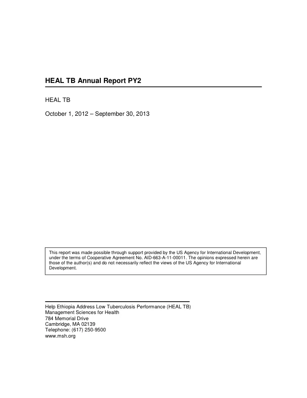 HEAL TB Annual Report PY2