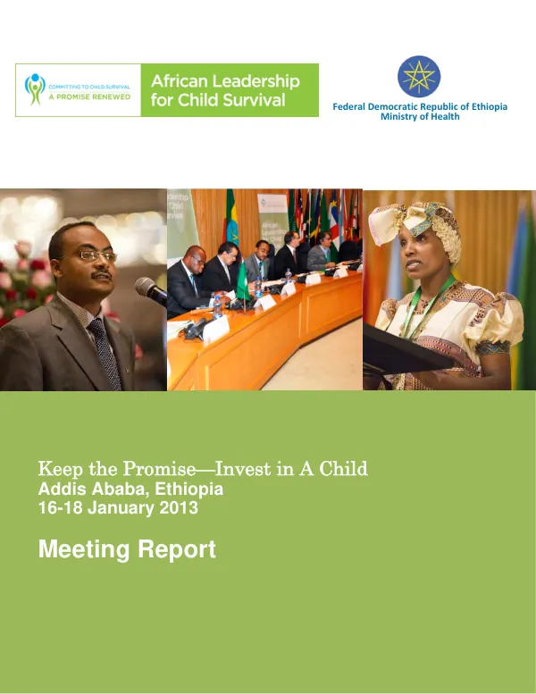 Meeting Report: African Leadership for Child Survival—A Promise Renewed