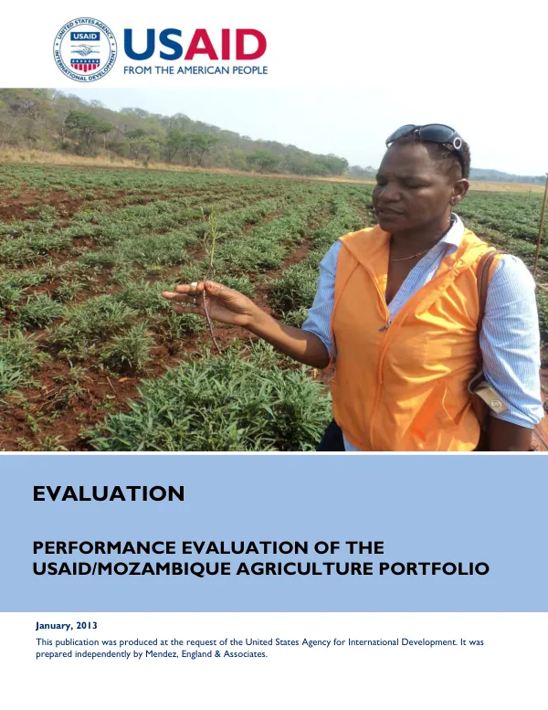 Performance Evaluation of the USAID/Mozambique Agriculture Portfolio