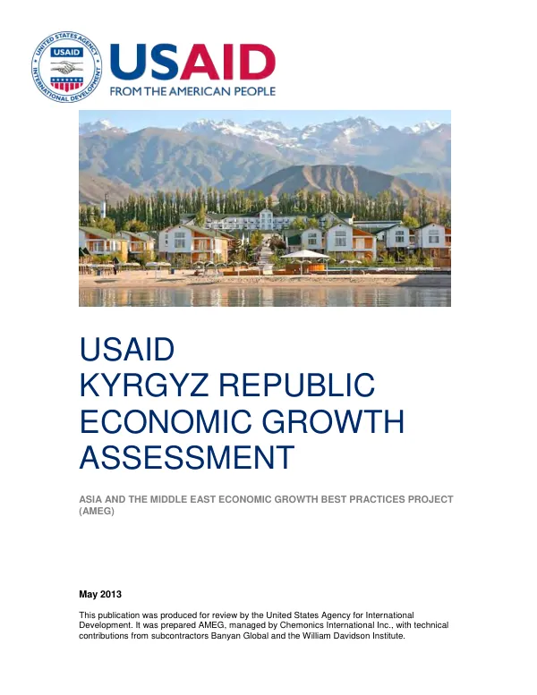 USAID Kyrgyz Republic Economic Growth Assessment