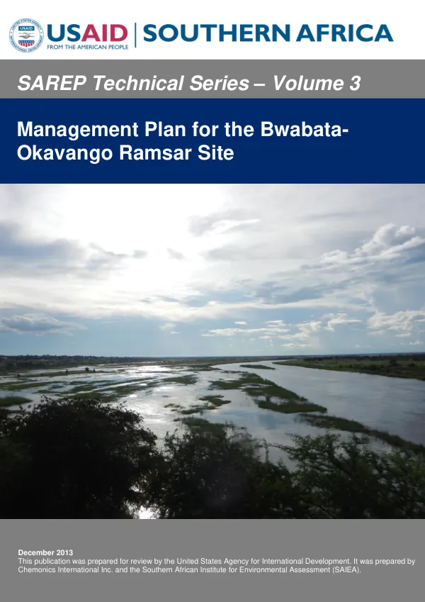 Management Plan for the Bwabata-Okavango Ramsar Site
