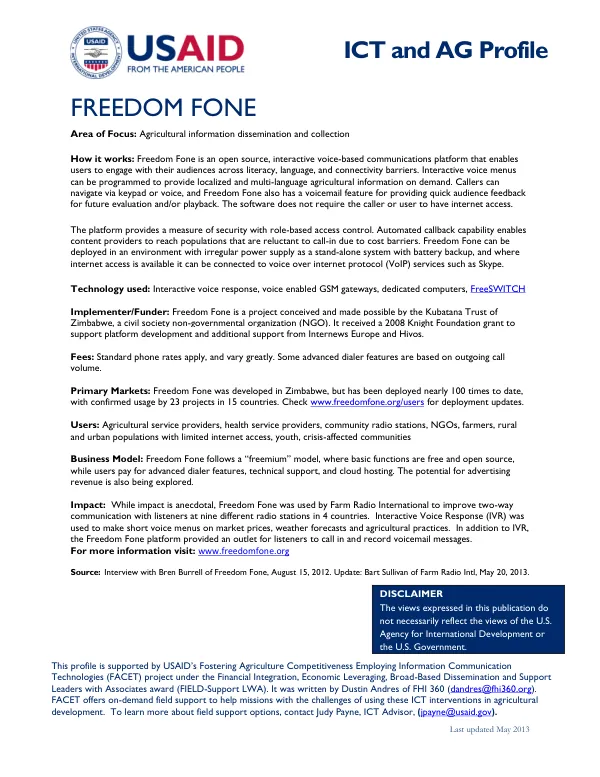 Freedom Fone profile