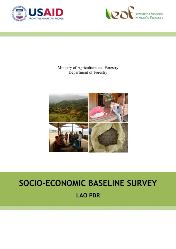 Socio-Economic Baseline Survey for Lowering Emissions in Asia's Forests (LEAF) Program in Lao PDR