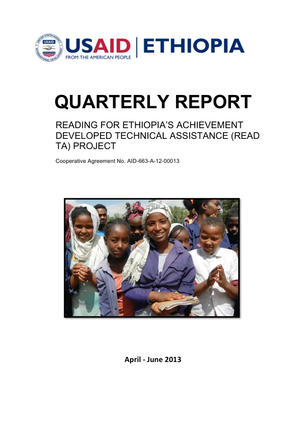 Quarterly Report 3 READ TA Project