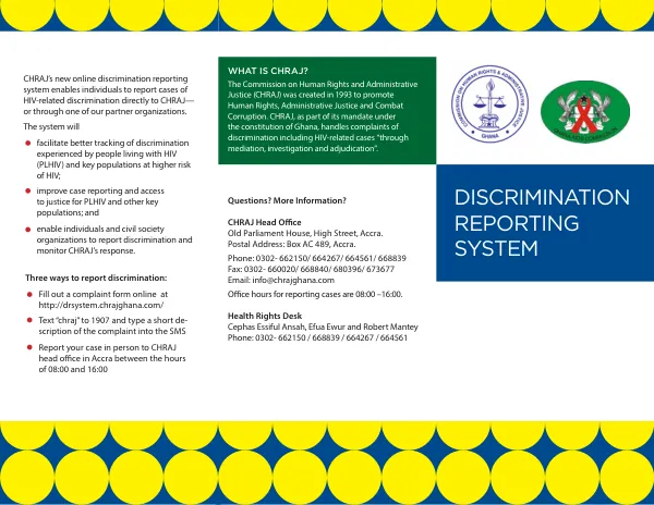 CHRAJ’s New Online Discrimination Reporting System