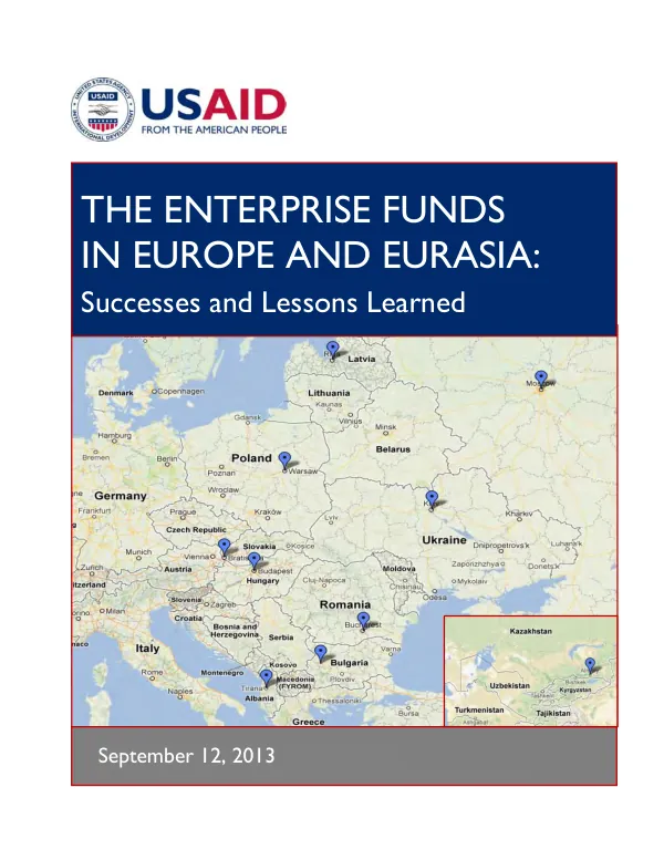 The Enterprise Funds in Europe and Eurasia: Successes and Lessons Learned